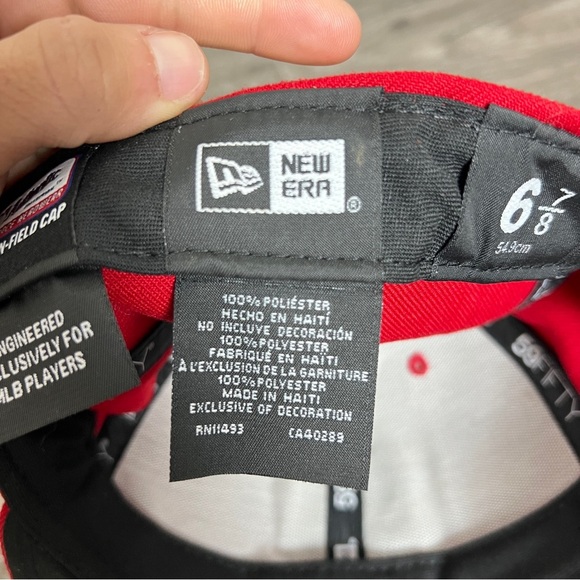 St. Louis Cardinals New Era Red Baseball Cap with Logo Size 6 7/8 - Picture 6 of 8